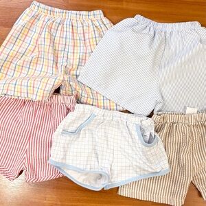 BUNDLE of 5 Striped and Checkered Shorts BOYs smocked 3t-4t